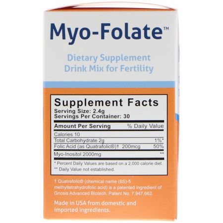 Post-Natal, Pre, Prenatal Multivitaminer, Kvinnors Hälsa: Fairhaven Health, Myo-Folate, A Drinkable Fertility Supplement, Unflavored, 30 Packets, 2.4 g Each
