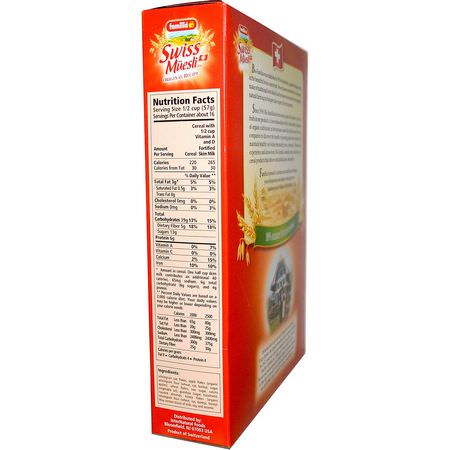 Varmt Spannmål, Müsli, Frukostmat, Spannmål: Familia, Swiss Muesli, Original Recipe, 32 oz (908 g)