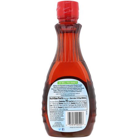 Lönnsirap, Sötningsmedel, Honung: Fifty 50, Original Syrup, Maple Flavored, 12 fl oz (355 ml)