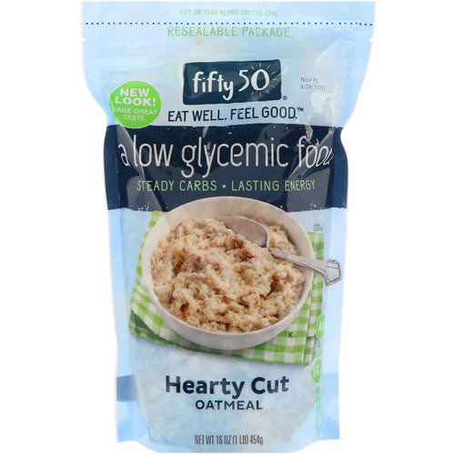 Fifty 50, Low Glycemic Hearty Cut Oatmeal, 100% Whole Grain, 16 oz (454 g) Review