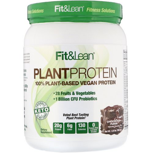 Fit & Lean, Plant Protein, Chocolate Fudge, 1.25 lb (565.5 g) Review