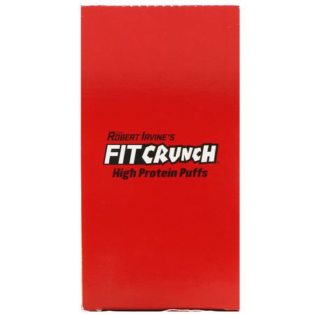 Snacks, Protein Snacks, Brownies, Cookies: FITCRUNCH, High Protein Puffs, Barbecue, 8 Bags, 1.05 oz (30 g) Each