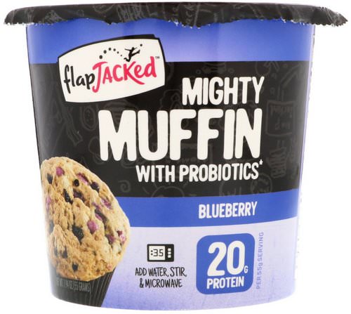 FlapJacked, Mighty Muffin with Probiotics, Blueberry, 1.94 oz (55 g) Review
