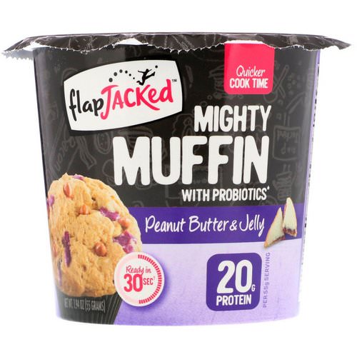 FlapJacked, Mighty Muffin with Probiotics, Peanut Butter and Jelly, 1.94 oz (55 g) Review