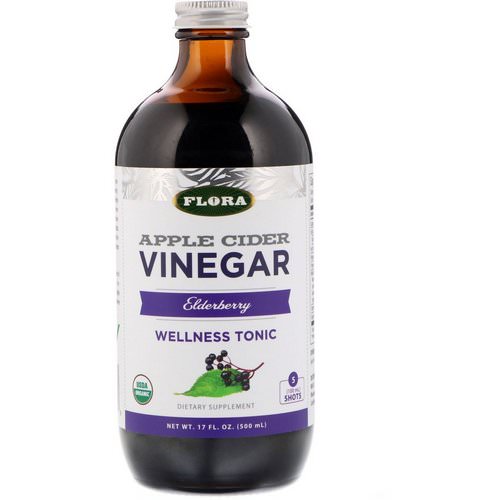 Flora, Apple Cider Vinegar, Wellness Tonic, Elderberry, 17 fl oz (500 ml) Review