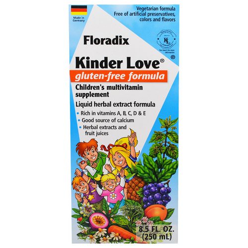 Flora, Floradix, Kinder Love, Children's Multivitamin Supplement, Gluten Free Formula, 8.5 fl oz (250 ml) Review