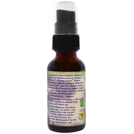 Blomma, Homeopati, Örter: Flower Essence Services, Fear-Less, Flower Essence & Essential Oil, 1 fl oz (30 ml)