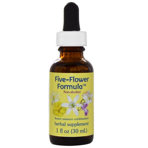 Flower Essence Services, Five-Flower Formula, Flower Essence Combination, Non-Alcohol, 1 fl oz (30 ml) Review