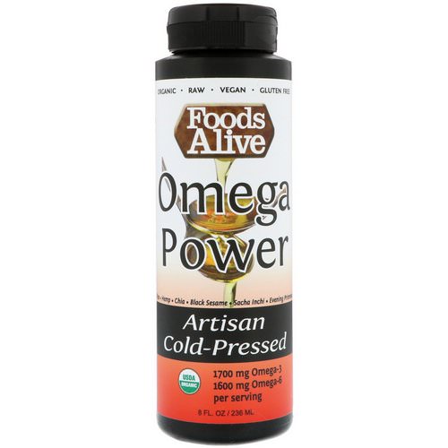 Foods Alive, Artisan Cold-Pressed, Omega Power, 8 fl oz (236 ml) Review