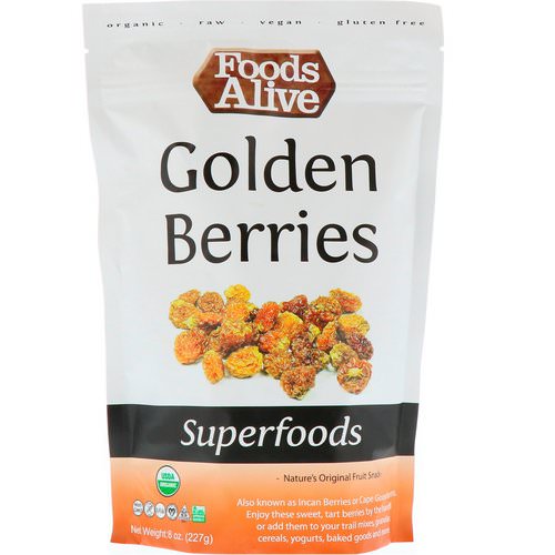 Foods Alive, Superfoods, Golden Berries, 8 oz (227 g) Review