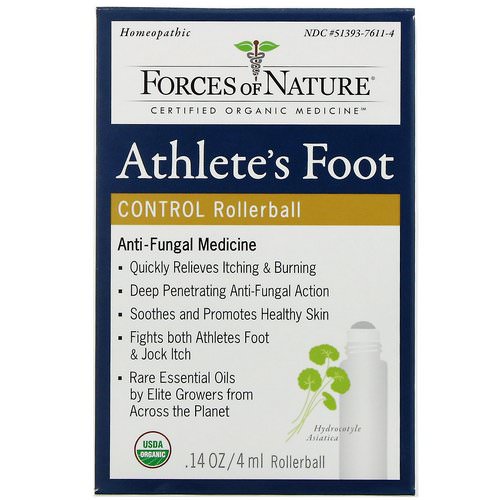 Forces of Nature, Athlete's Foot Control, Rollerball, .14 oz (4 ml) Review