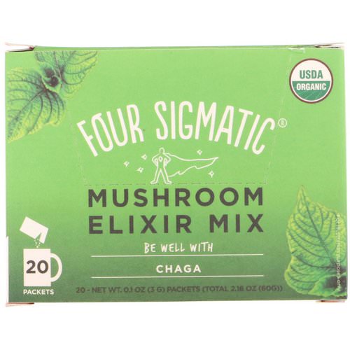 Four Sigmatic, Chaga, Mushroom Elixir Mix, 20 Packets, 0.1 oz (3 g) Each Review