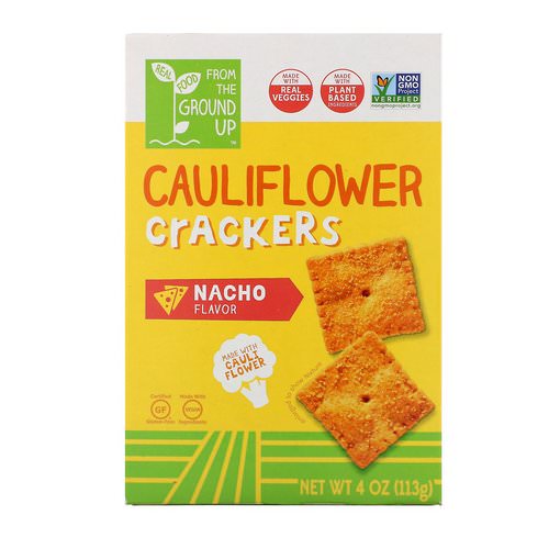 From The Ground Up, Cauliflower Crackers, Nacho, 4 oz (113 g) Review