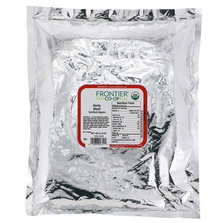 Kryddor, Örter: Frontier Natural Products, Certified Organic Herby Blend, 16 oz (453 g)