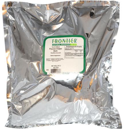 Passionsblomma, Homeopati, Örter, Örtte: Frontier Natural Products, Cut & Sifted Passion Flower Herb, 16 oz (453 g)