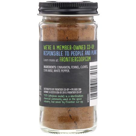 Kryddor, Örter: Frontier Natural Products, Five Spice Powder, 1.92 oz (54 g)