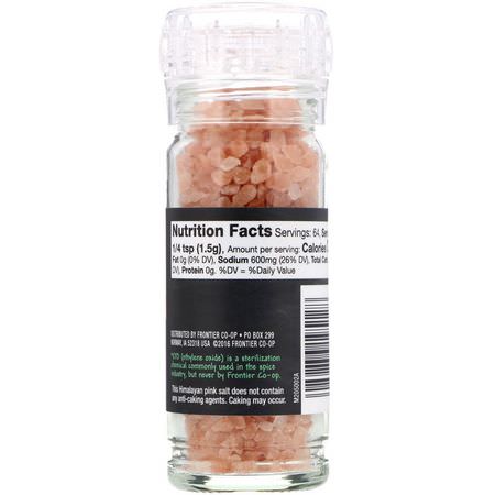 Himalaya Rosa Salt, Kryddor, Örter: Frontier Natural Products, Himalayan Pink Salt Grinder, 3.38 oz (96 g)