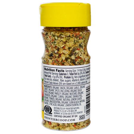 Kryddor, Kryddor, Örter: Frontier Natural Products, Organic All-Purpose Seasoning Blend, 2.5 oz (70 g)