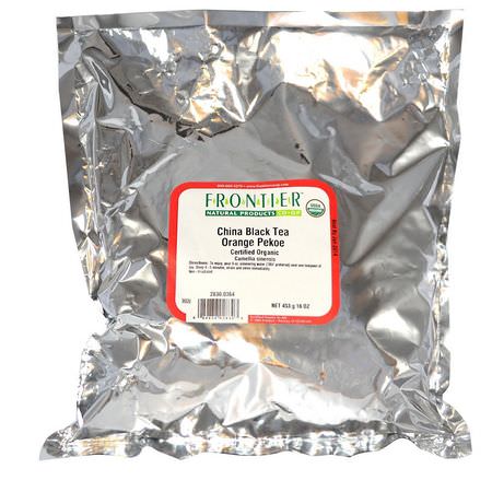 Svart Te: Frontier Natural Products, Organic China Black Tea Orange Pekoe, 16 oz (453 g)