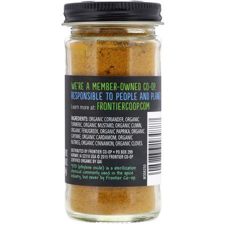 Curry, Kryddor, Örter: Frontier Natural Products, Organic Curry Powder, With Coriander, Turmeric & Mustard, 1.90 oz (54 g)