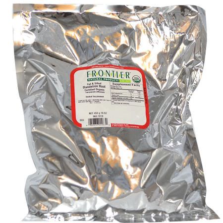 Maskrosrot, Homeopati, Örter, Maskroste: Frontier Natural Products, Organic Cut & Sifted Dandelion Root, 16 oz (453 g)