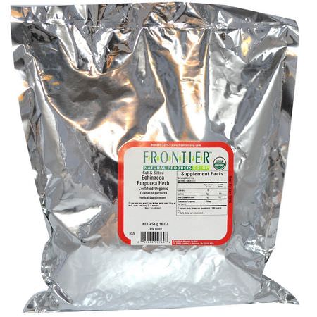 Influensa, Hosta, Förkylning, Kosttillskott: Frontier Natural Products, Organic Cut & Sifted Echinacea Purpurea Herb, 16 oz (453 g)