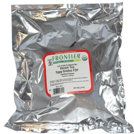 Svart Te: Frontier Natural Products, Organic, Fair Trade Assam Tea Tippy Golden FOP, 16 oz (453 g)