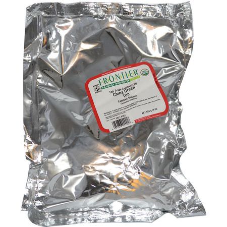 Grönt Te: Frontier Natural Products, Organic Fair Trade China Green Tea, 16 oz (453 g)