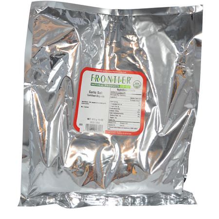 Vitlökkryddor, Salt, Kryddor, Örter: Frontier Natural Products, Organic Garlic Salt, 16 oz (453 g)