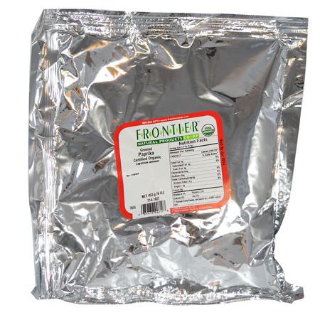 Paprika, Kryddor, Örter: Frontier Natural Products, Organic Ground Paprika, 16 oz (453 g)