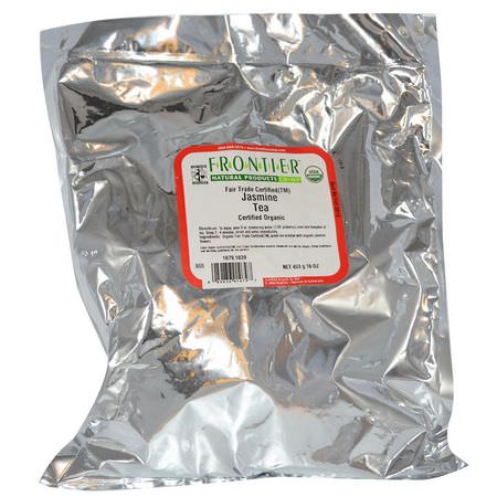 Grönt Te: Frontier Natural Products, Organic Jasmine Tea, 16 oz (453 g)