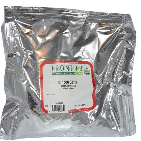 Vitlökkryddor, Örter: Frontier Natural Products, Organic Minced Garlic, 16 oz (453 g)