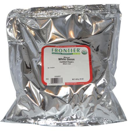 Lök, Kryddor, Örter: Frontier Natural Products, Organic Minced White Onion, 16 oz (453 g)