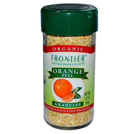 Kryddor, Örter: Frontier Natural Products, Organic Orange Peel, Granules, 1.92 oz (54 g)