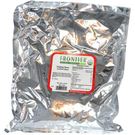 Kryddor, Örter: Frontier Natural Products, Organic Pickling Spice, 16 oz (453 g)