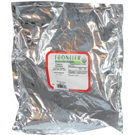Spirulina, Alger, Superfoods, Greener: Frontier Natural Products, Organic Powdered Spirulina, 16 oz (453 g)