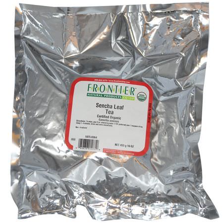 Grönt Te, Sencha Tea: Frontier Natural Products, Organic Sencha Leaf Tea, 16 oz (453 g)