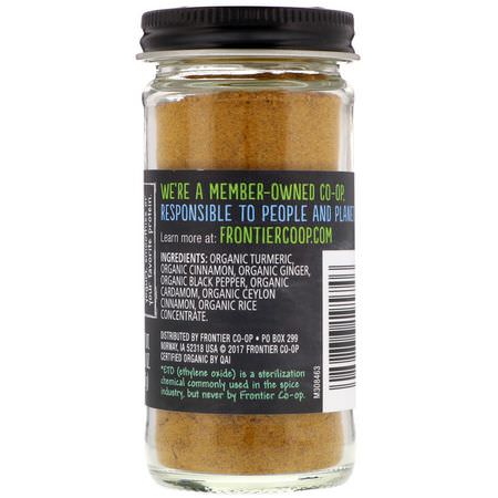 Gurkmeja Kryddor, Krydda, Örter: Frontier Natural Products, Organic Turmeric Twist, Daily Blend, 1.80 oz (51 g)