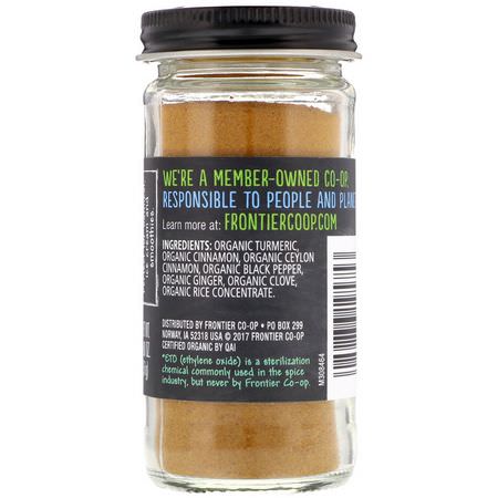 Gurkmeja Kryddor, Krydda, Örter: Frontier Natural Products, Organic Turmeric Twist, Sweet Blend, 1.80 oz (51 g)