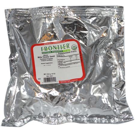 Mjölktistel Silymarin, Homeopati, Örter, Örtte: Frontier Natural Products, Organic Whole Milk Thistle Seed, 16 oz (453 g)
