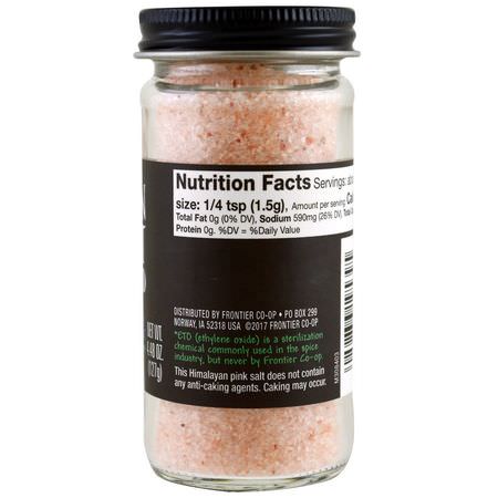 Himalaya Rosa Salt, Kryddor, Örter: Frontier Natural Products, Himalayan Pink Salt, Fine Grind, 4.48 oz (127 g)