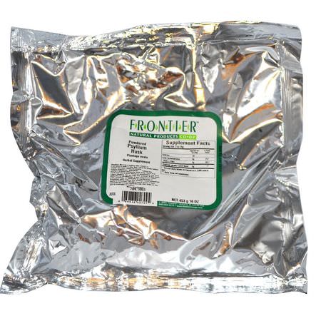 Psyllium Husk, Fiber, Digestion, Supplements: Frontier Natural Products, Powdered Psyllium Husk, 16 oz (453 g)