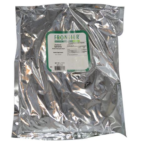 Spirulina, Alger, Superfoods, Greener: Frontier Natural Products, Powdered Spirulina, 16 oz (453 g)