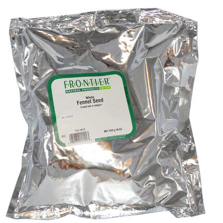 Fänkål Kryddor, Örter: Frontier Natural Products, Whole Fennel Seed, 16 oz (453 g)