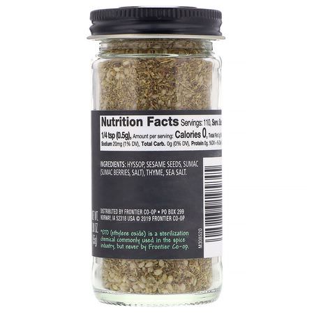 Kryddor, Örter: Frontier Natural Products, Za'atar Seasoning, 1.90 oz (55 g)