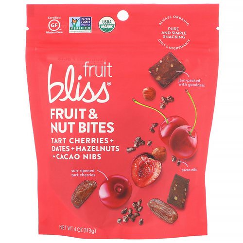 Fruit Bliss, Fruit & Nut Bites, Tart Cherries + Dates + Hazelnuts + Cacao Nibs, 4 oz (113 g) Review