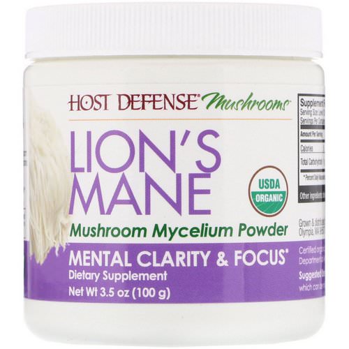 Fungi Perfecti, Lion's Mane, Mushroom Mycelium Powder, Mental Clarity & Focus, 3.5 oz (100 g) Review