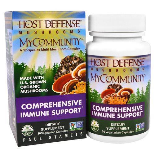 Fungi Perfecti, Mushrooms, MyCommunity, Comprehensive Immune Support, 30 Veggie Caps Review