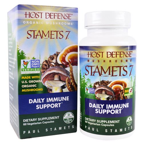 Fungi Perfecti, Stamets 7, Daily Immune Support, 60 Veggie Caps Review