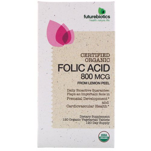 FutureBiotics, Folic Acid From Lemon Peel, 800 mcg, 120 Organic Vegetarian Tablets Review
